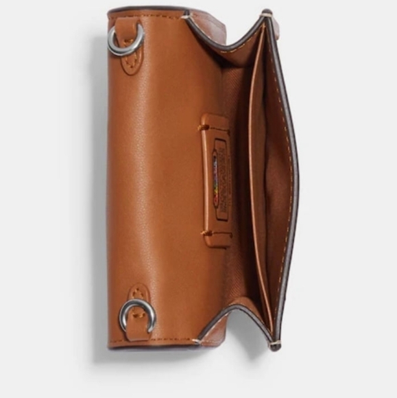 Coach Pride Bags Mini Wallet On A Chain With Rainbow Print 🌈 New - Picture 10 of 14